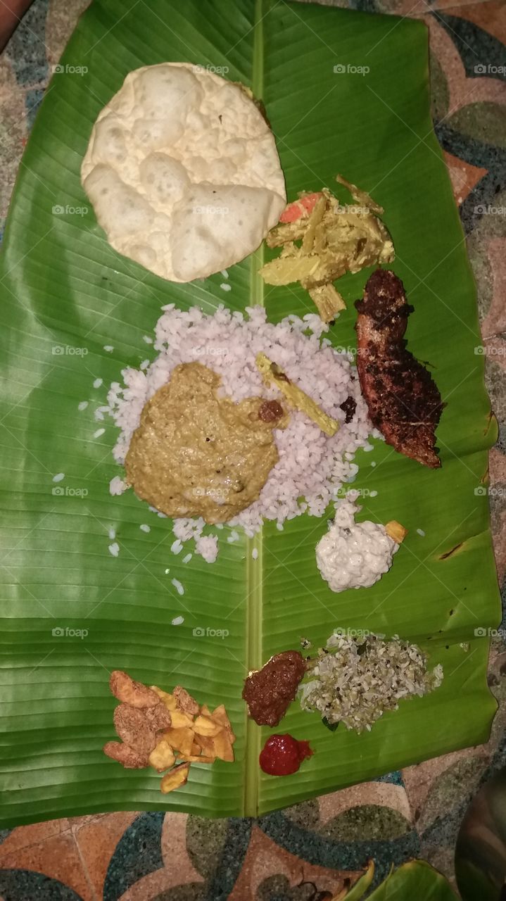 Kerala Rice plate( Kerala Sadhya)