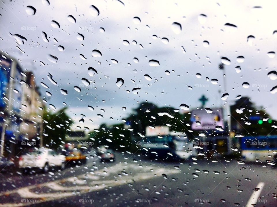 Rain on the road