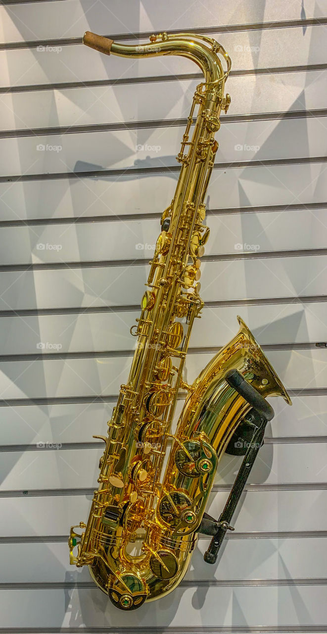 Tenor Saxophone on wall 