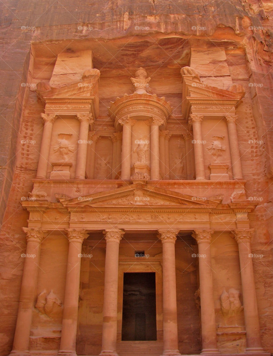 Temple The Treasury in the ancient city of Petra, Jordan