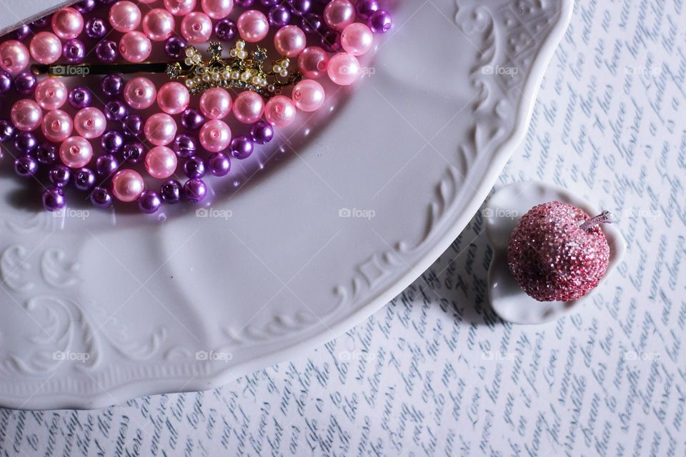 pastel princess beads pearls crown