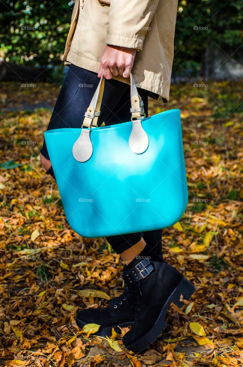 Girl with bag in the hands