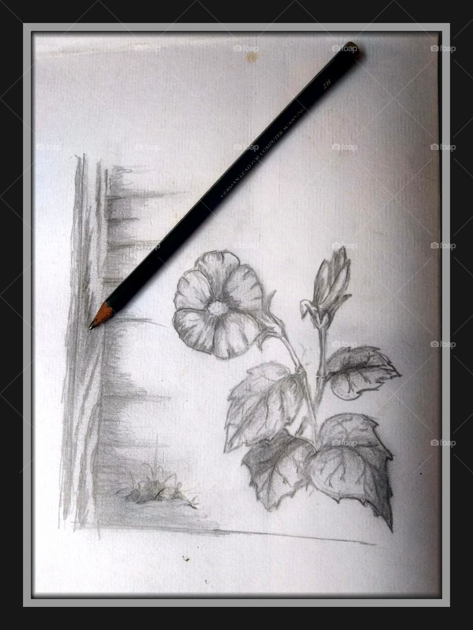 Hand drawing-the art made by own with using classic tool, a sheet paper and pencil it created on mach 31st, 2023.