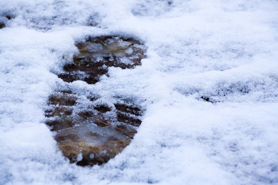 Foot print in snow ❄️