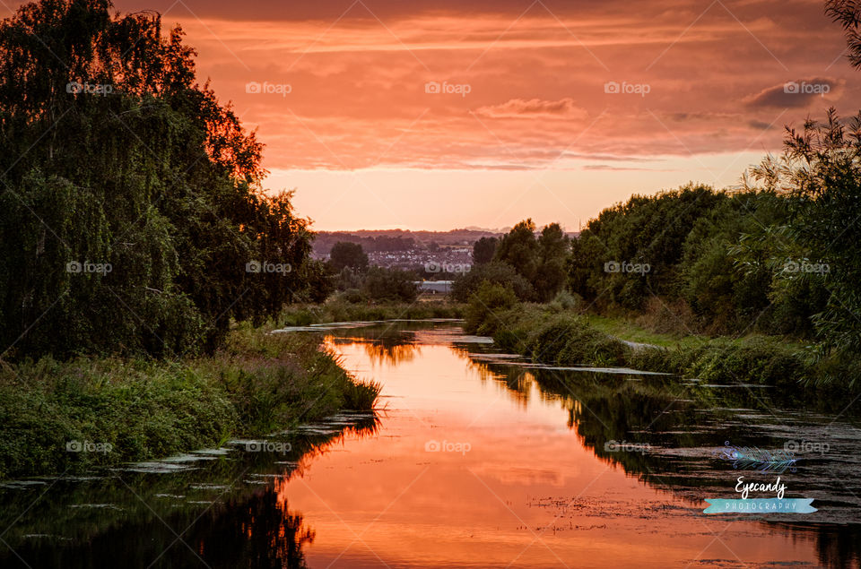 Sunset on the canal