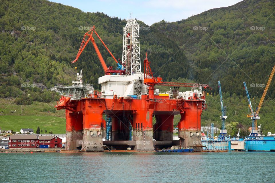 Oil platform. 