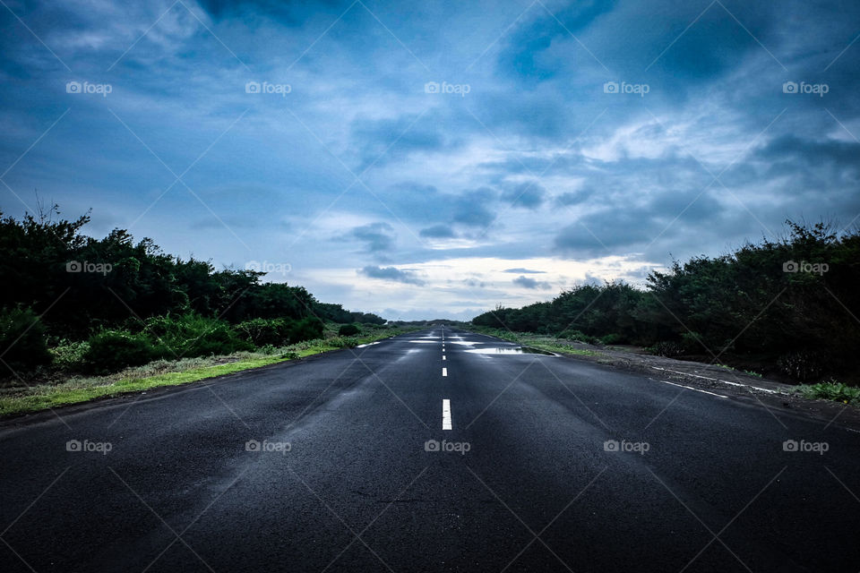 Road, Asphalt, No Person, Landscape, Sky