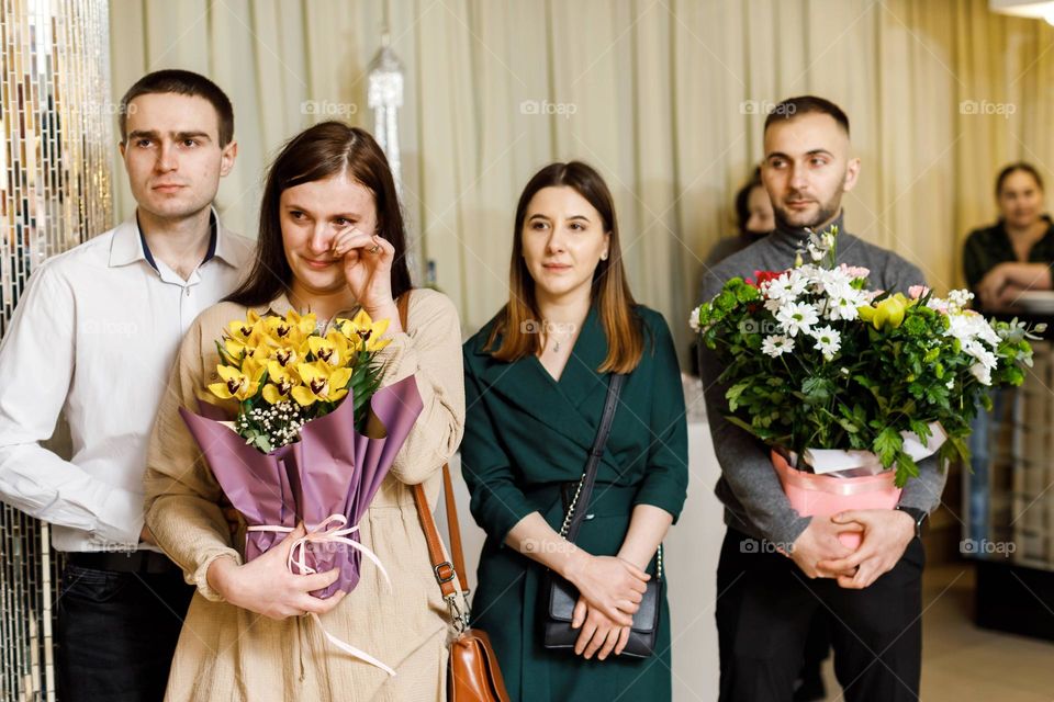 A moment of emotion at a wedding