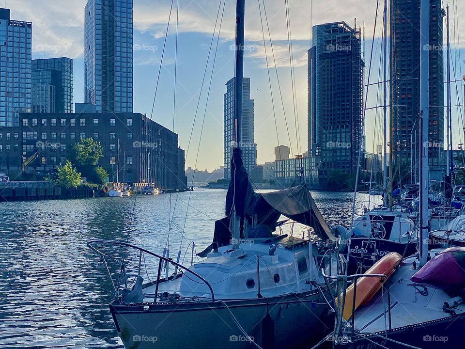 This spectacular nautical impression can be experienced here at “Newtown Creek” by the “Pulaski Bridge” in LIC, Queens at twilight time right before nightfall on a warm balmy Indian summer evening in September of 2023. Hypnotic Productions