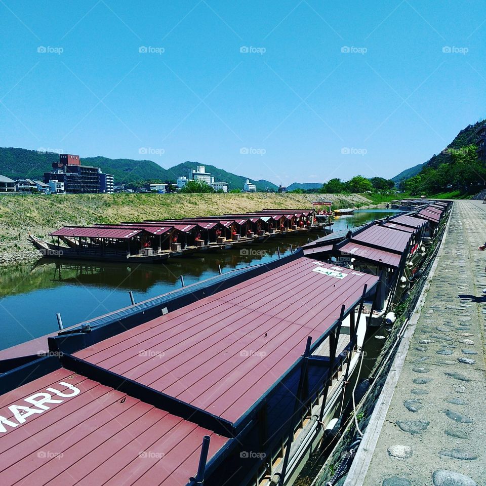 Barcos de pescas tradicional japonês