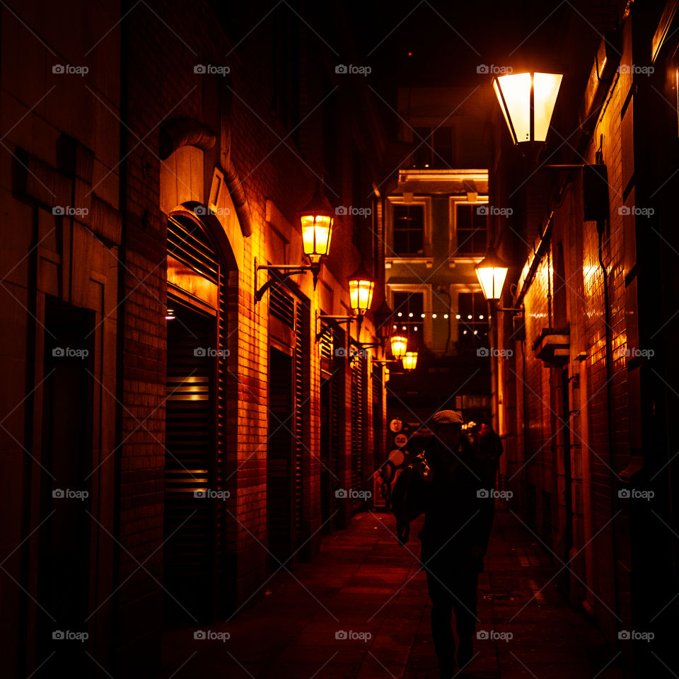 A beautiful night scene of London, United Kingdom. Artistic, colorful photo of a city.