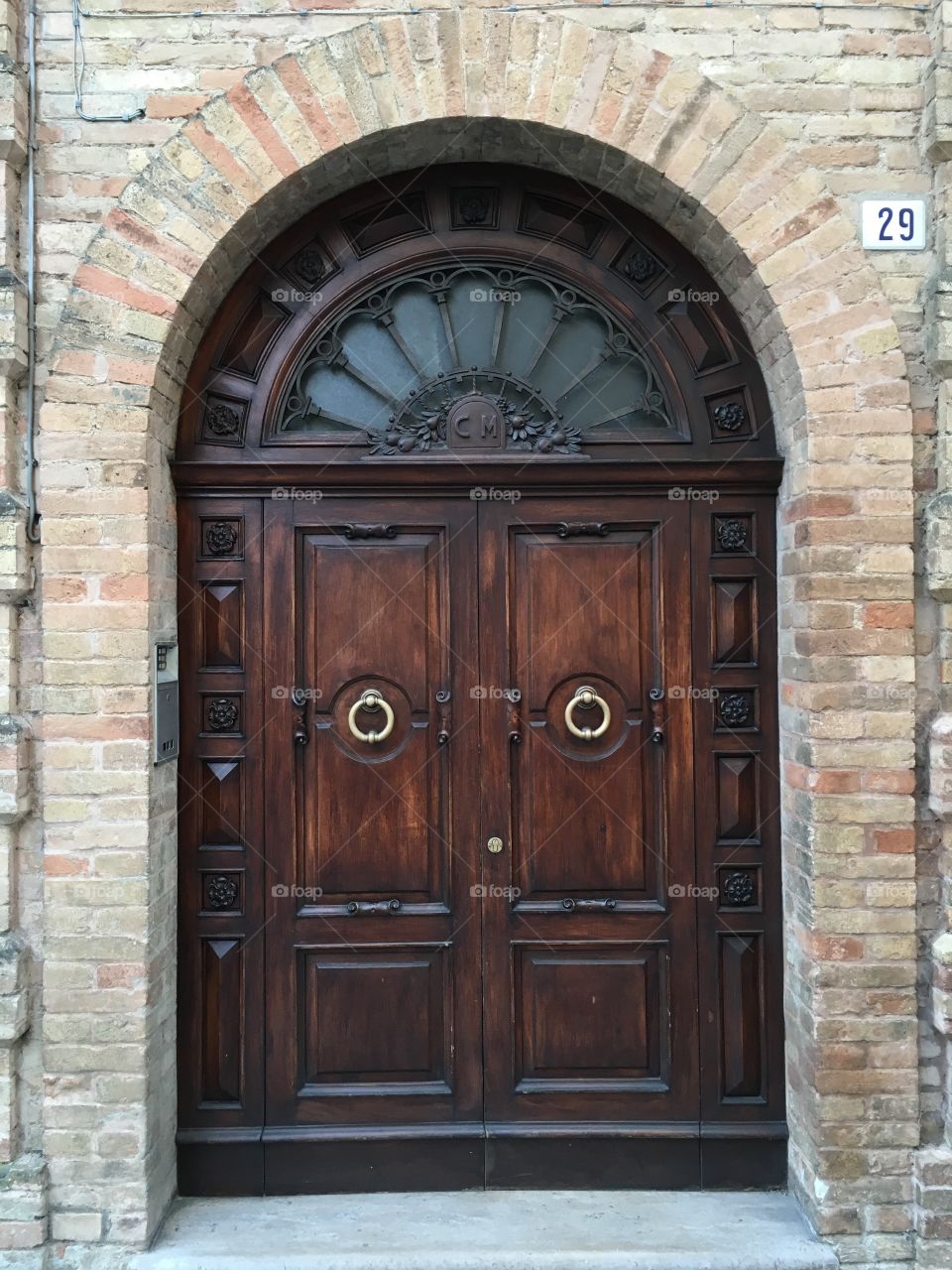 Stylish wooden door