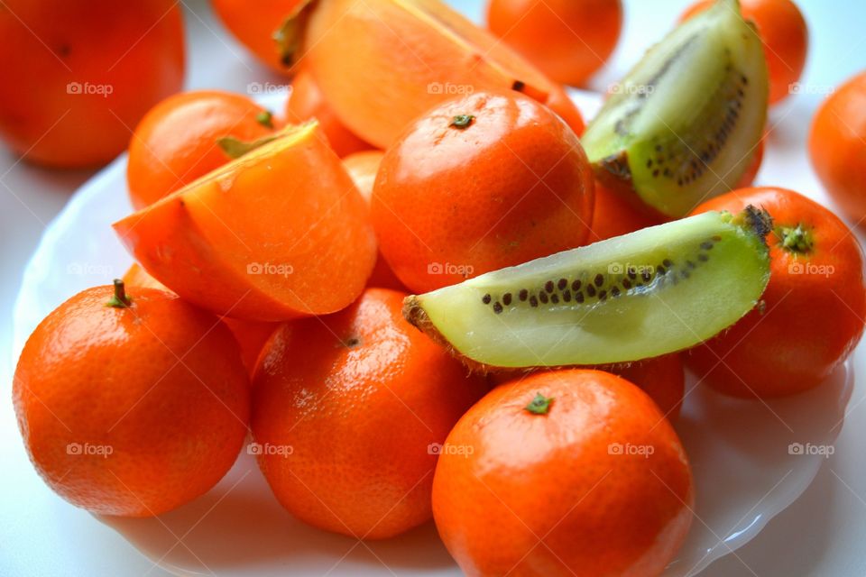 tropics fruits healthy food white background