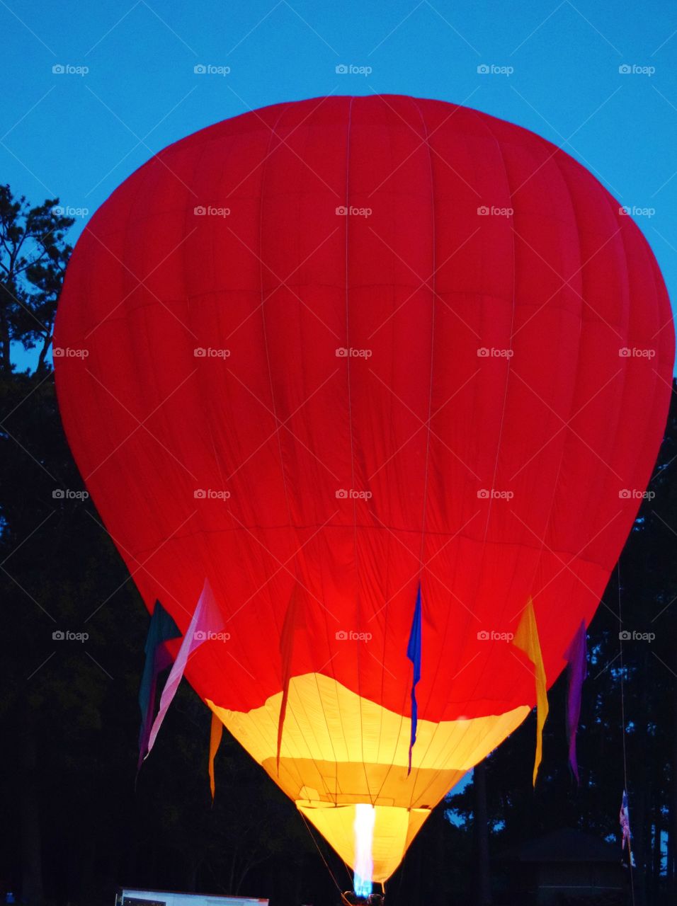 Red hot air balloon