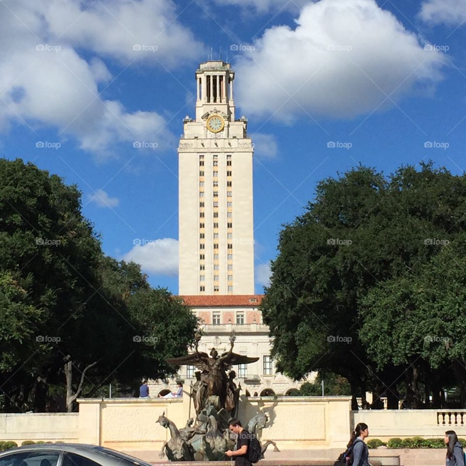 UT tower. Took a stroll around the University of Texas campus