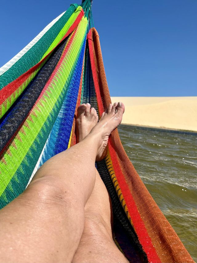 colorful hammock on the beach