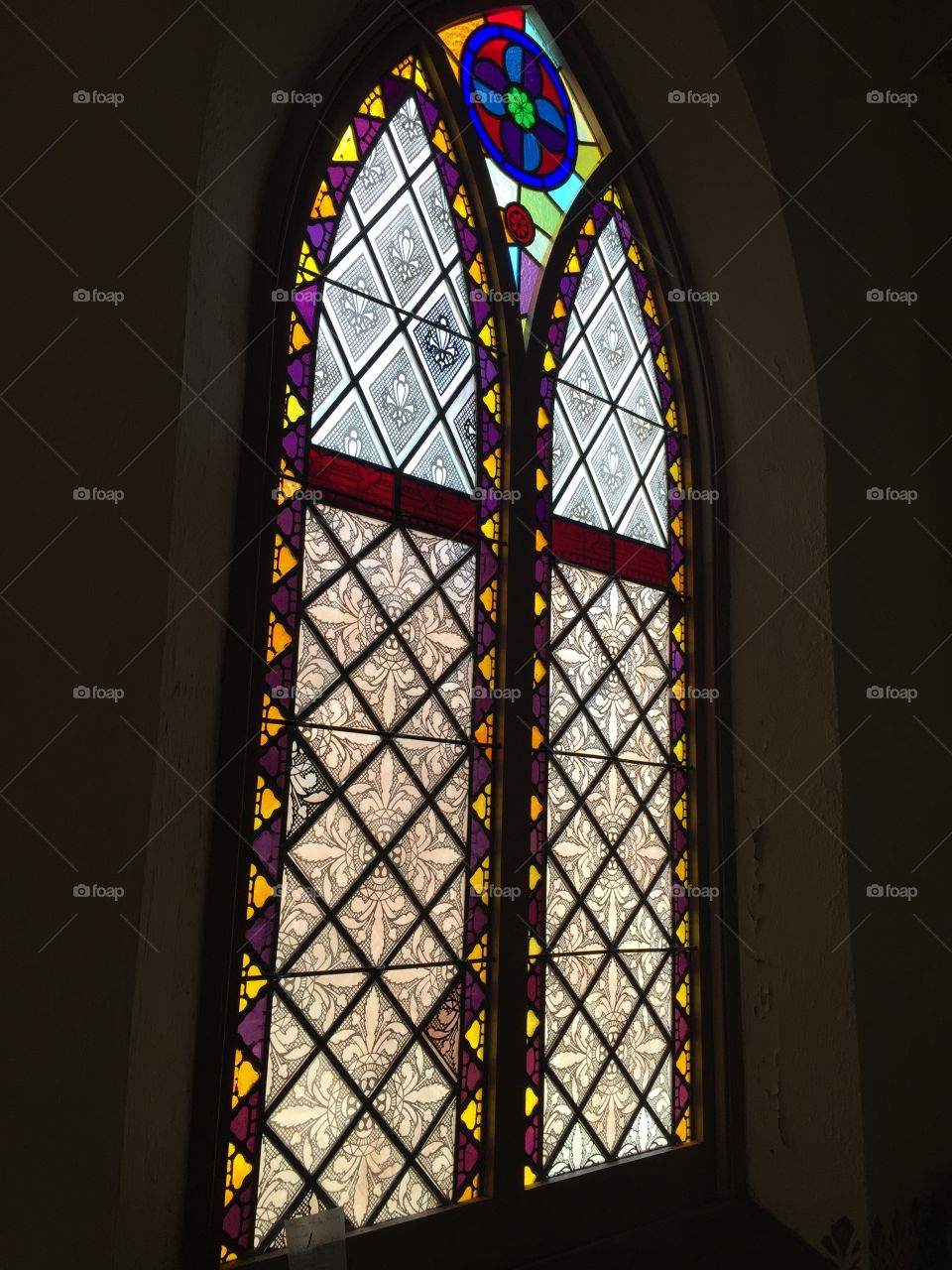 Stained glass
Old church window