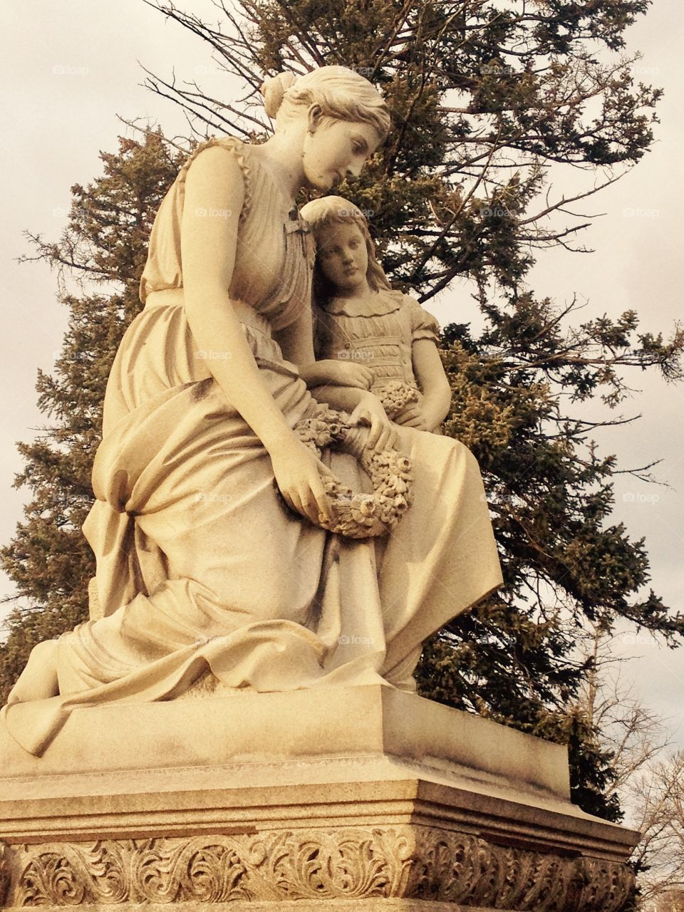 Cemetery statue