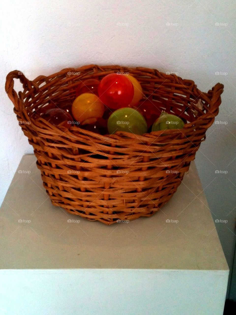 sweden glass colors basket by lenacarlsson
