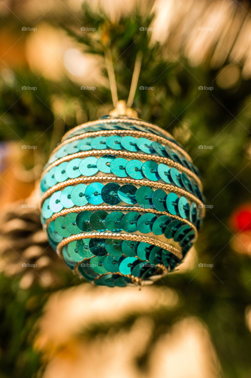 bright blie Christmas decoration