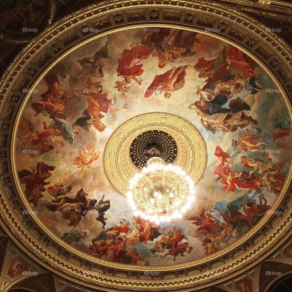 Budapest Opera House ceiling . Pic taken in Hungary (may, 2015)
