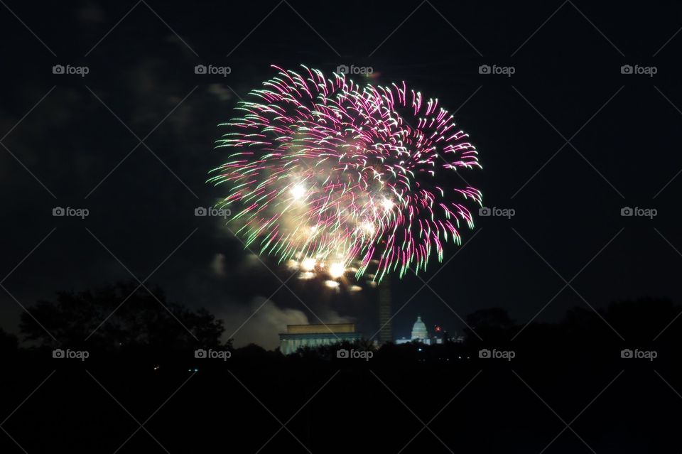 Fireworks over Washington, DC