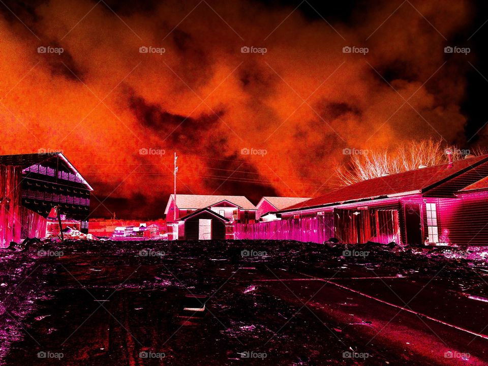 Clouds of destruction 