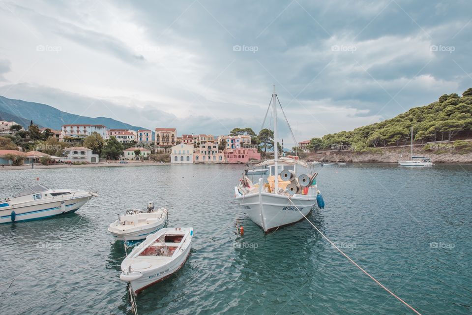 Boats on a small village 