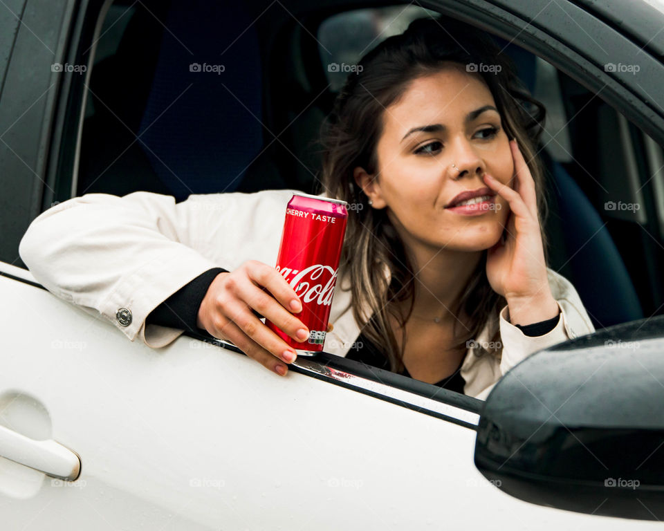 Thinking about life with coca cola.