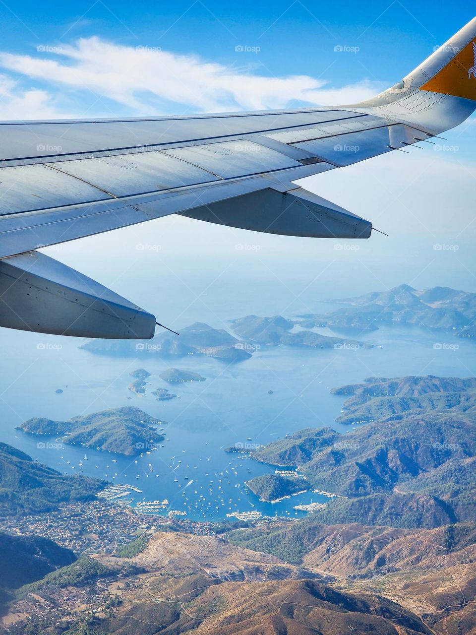 Göcek Islands, Turkey, from the skies. Summer season