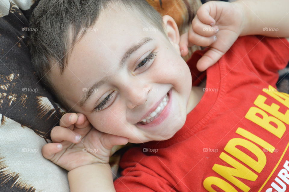 Happy boy with big smile