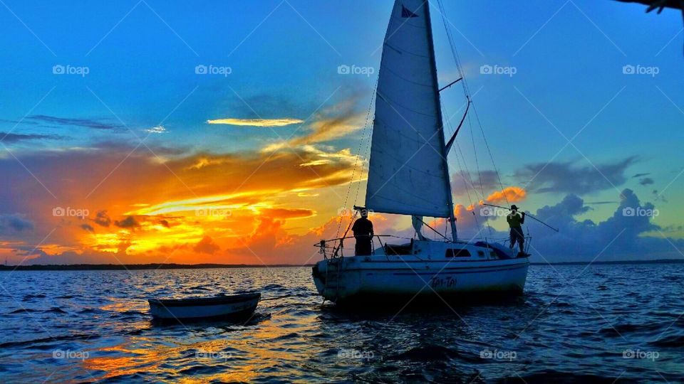 Water, Sailboat, Ocean, Sea, Watercraft