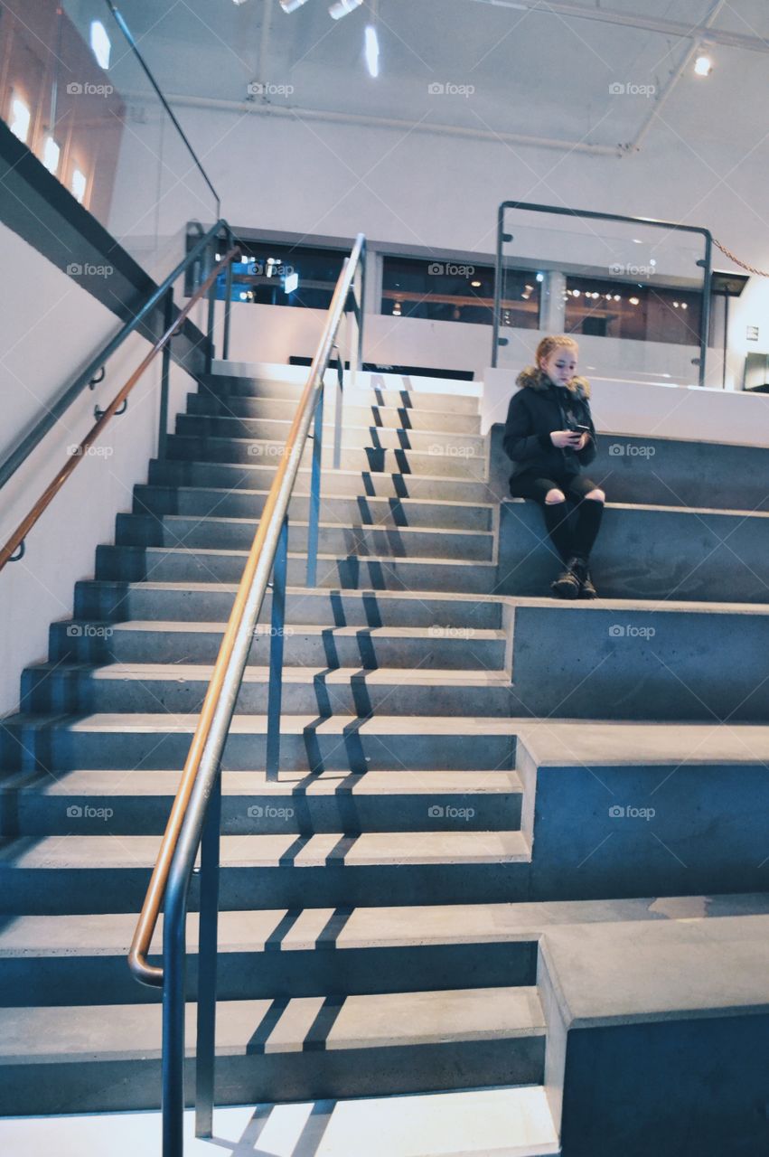 Girl and stairs