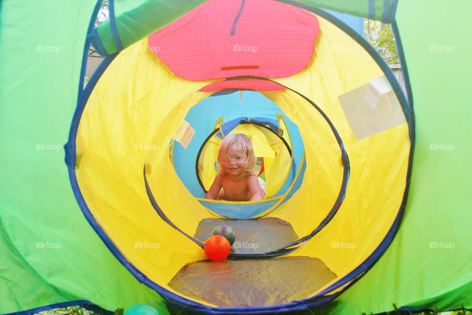 Playtime in a ball pit