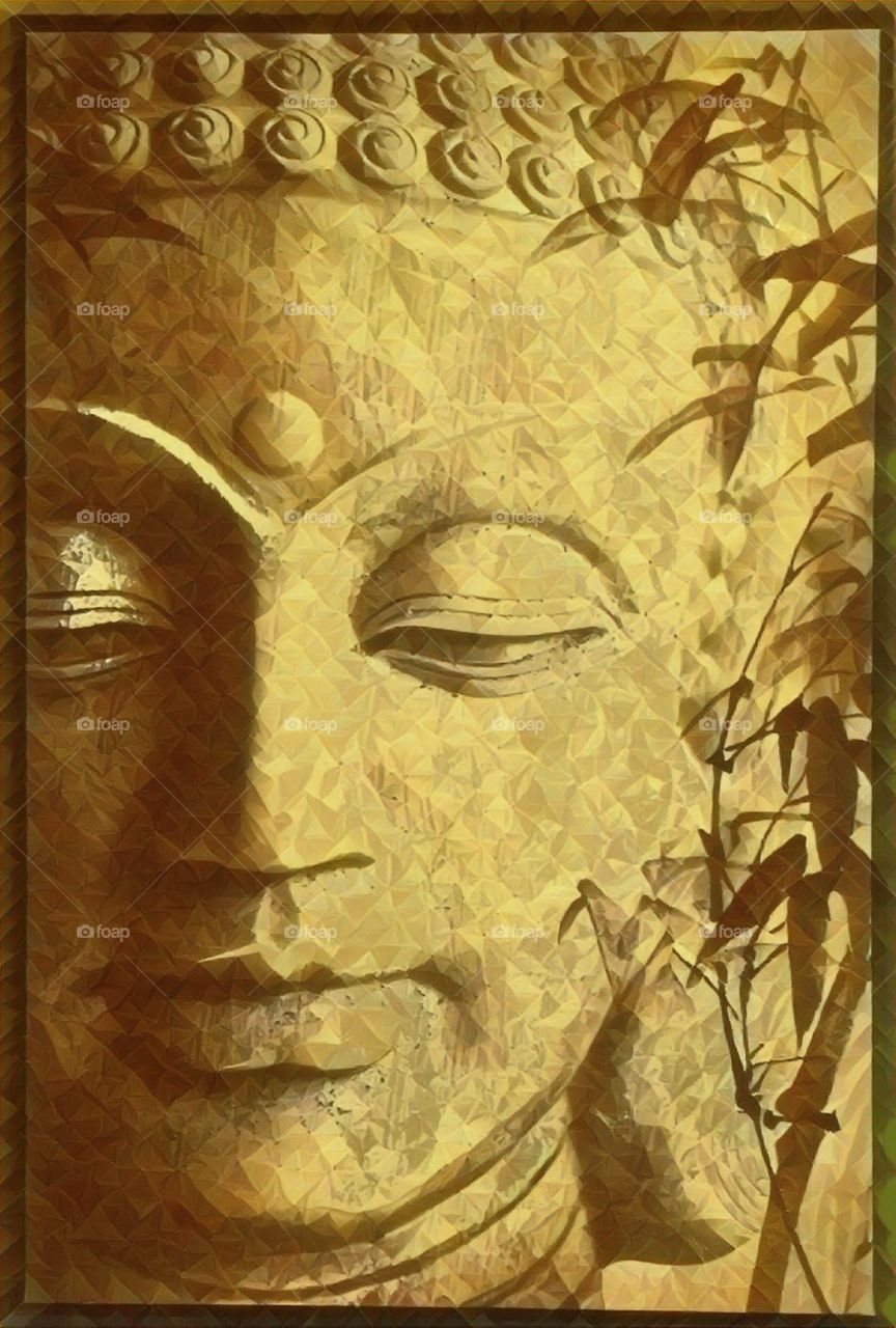 A painting of Bhagwan Buddha