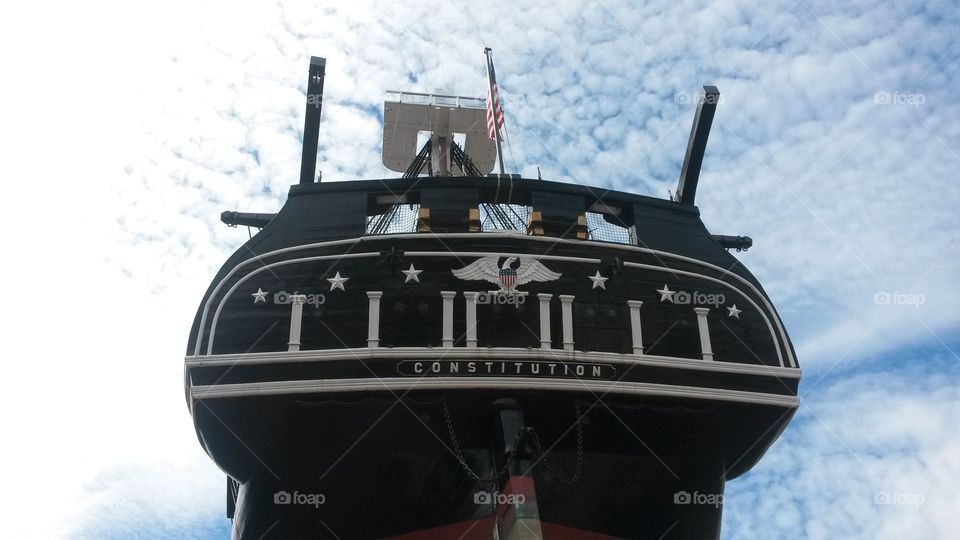 USS Constitution. photo taken during a private tour of Old Ironsides as she sits in dry dock for re-coppering and maintenance. 