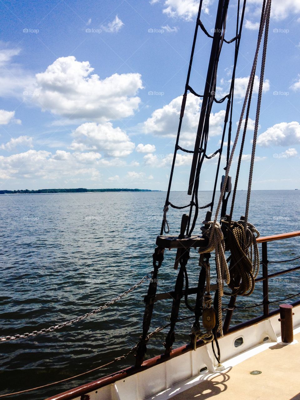 View of sea from the ship