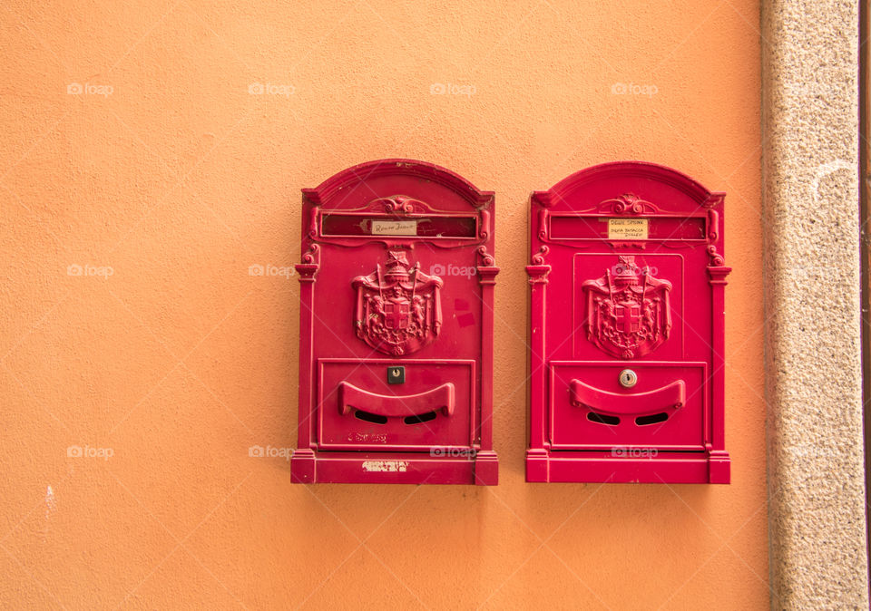 Red mailboxes