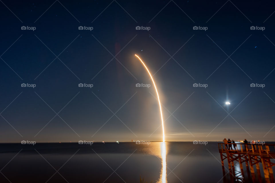 SpaceX Falcon 9 Lift-Off Long Exposure