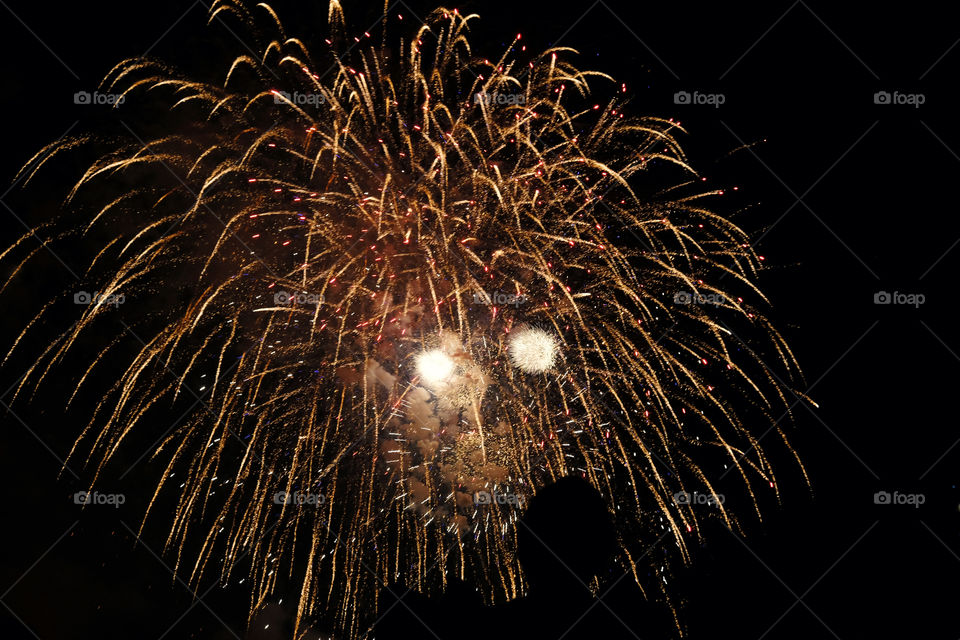 A giant hairy beast with glowing eyes showed up at the Independence Day celebration at Lake Benson Park in Garner North Carolina. Note, I let my 5-yr old daughter use the shutter release during the finale, so she gets credit for this shot.