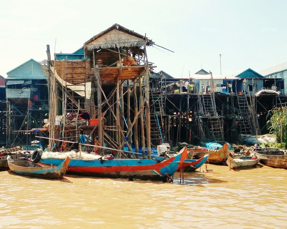 Floating Village. This is the floating village near Siem Reap, here lives a Vietnamese community