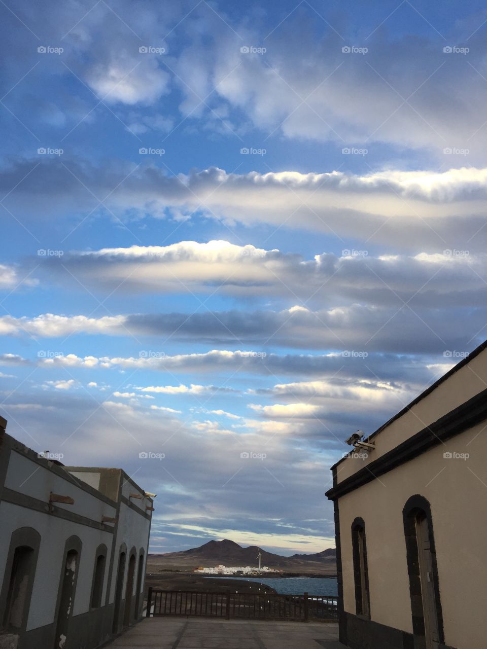 Buildings and clouds