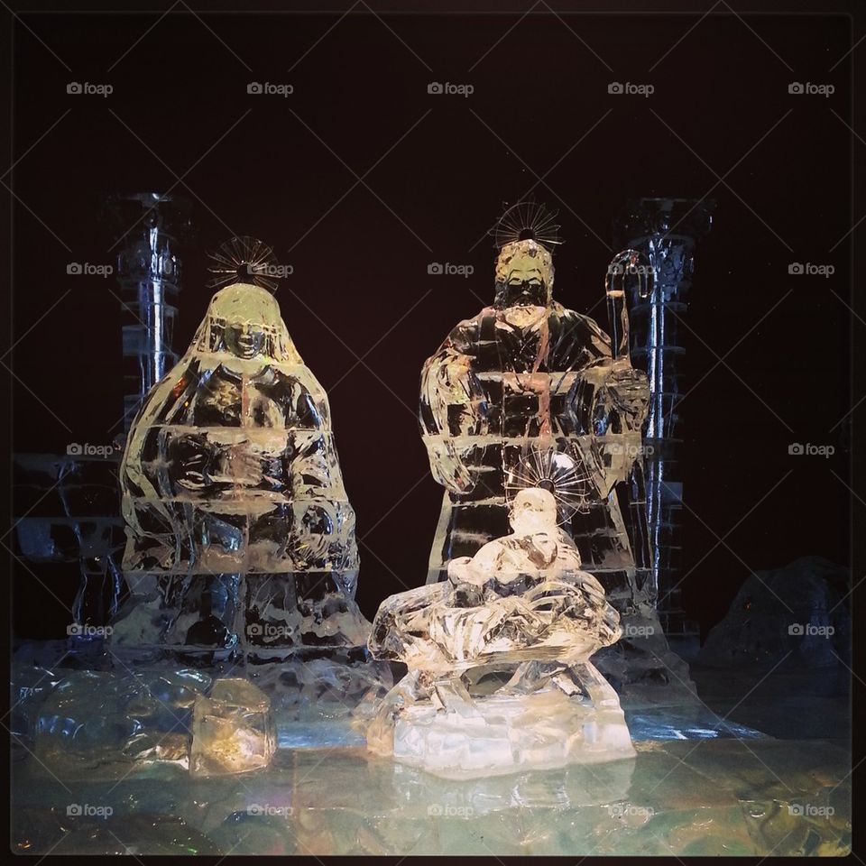 Nativity Ice sculptures