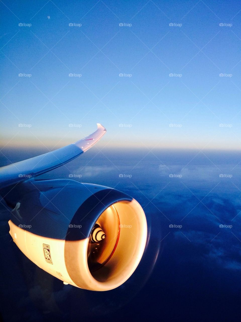 Boeing 787 wing sunrise