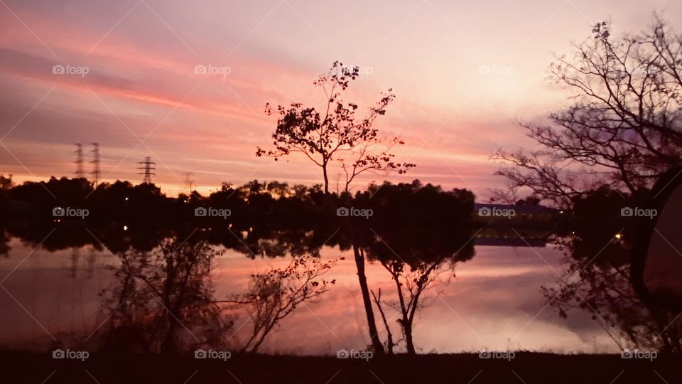 A not so secure Sunset on the Horizon. As time passes though these beautiful Pastel colours will Erupt into a Gorgeous Fiery Red Sunset.