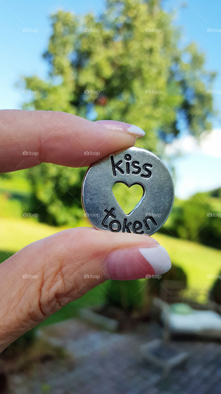 Kiss token. token of affection