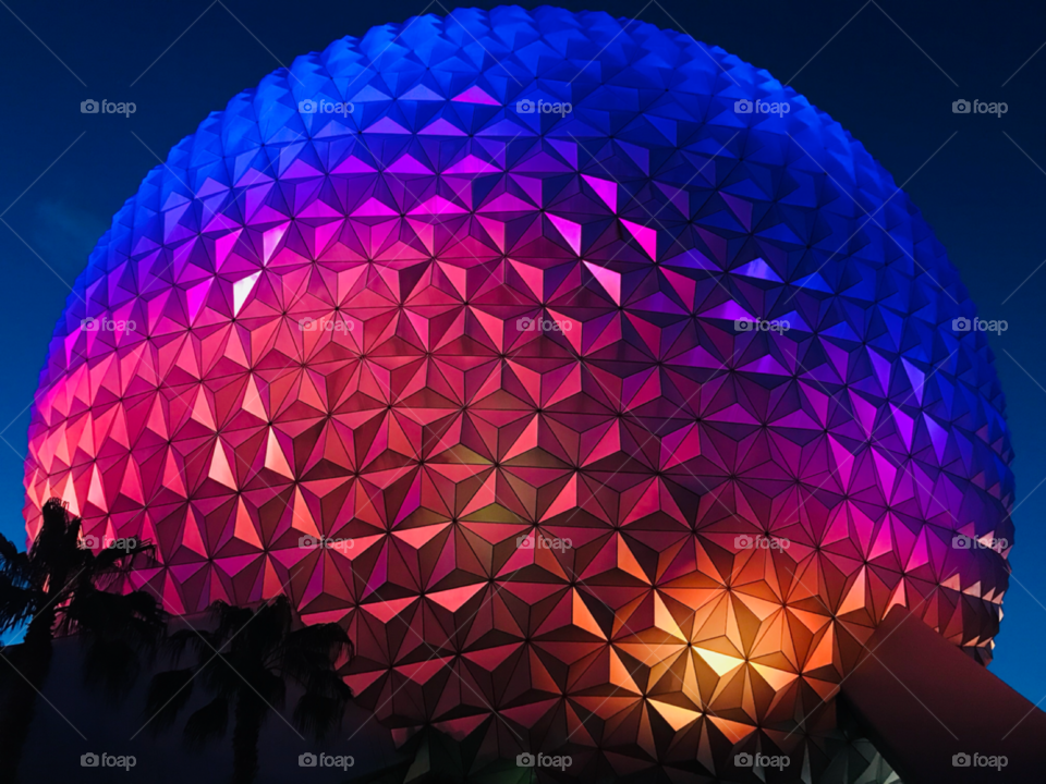 Epcot at night is amazing!  What a beautiful sight with all of the lights. 