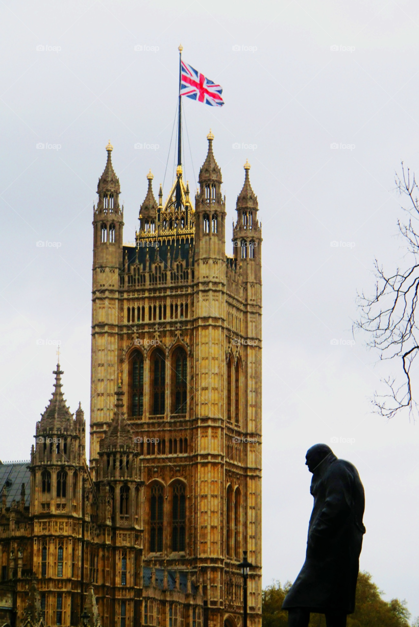 london england flag parlament by cabday