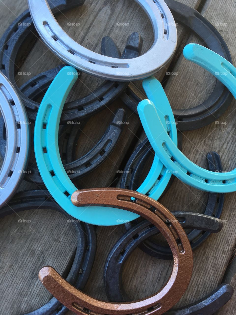 Colorful horseshoes 