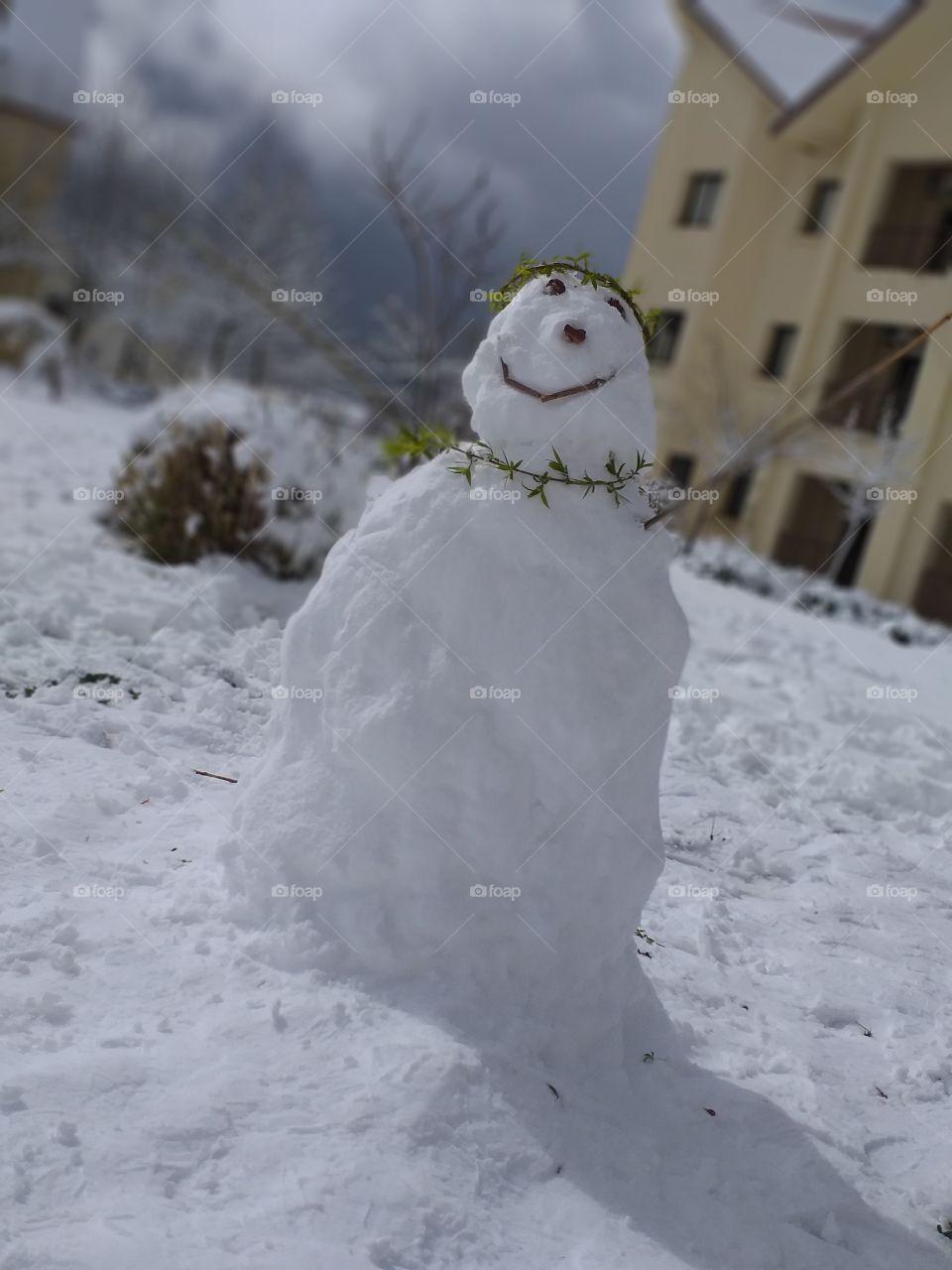 Snow man in Ifrane,Morocco